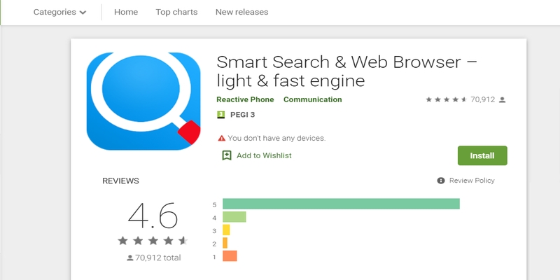 Der Erfolg von Smart Search & Web Browser- light & fast engine