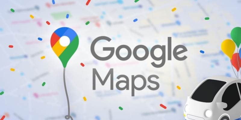 Nachrichten auf Google Maps zur Feier seines 15 Geburtstages